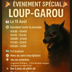 Evenement Loup Garou 15 août 2025